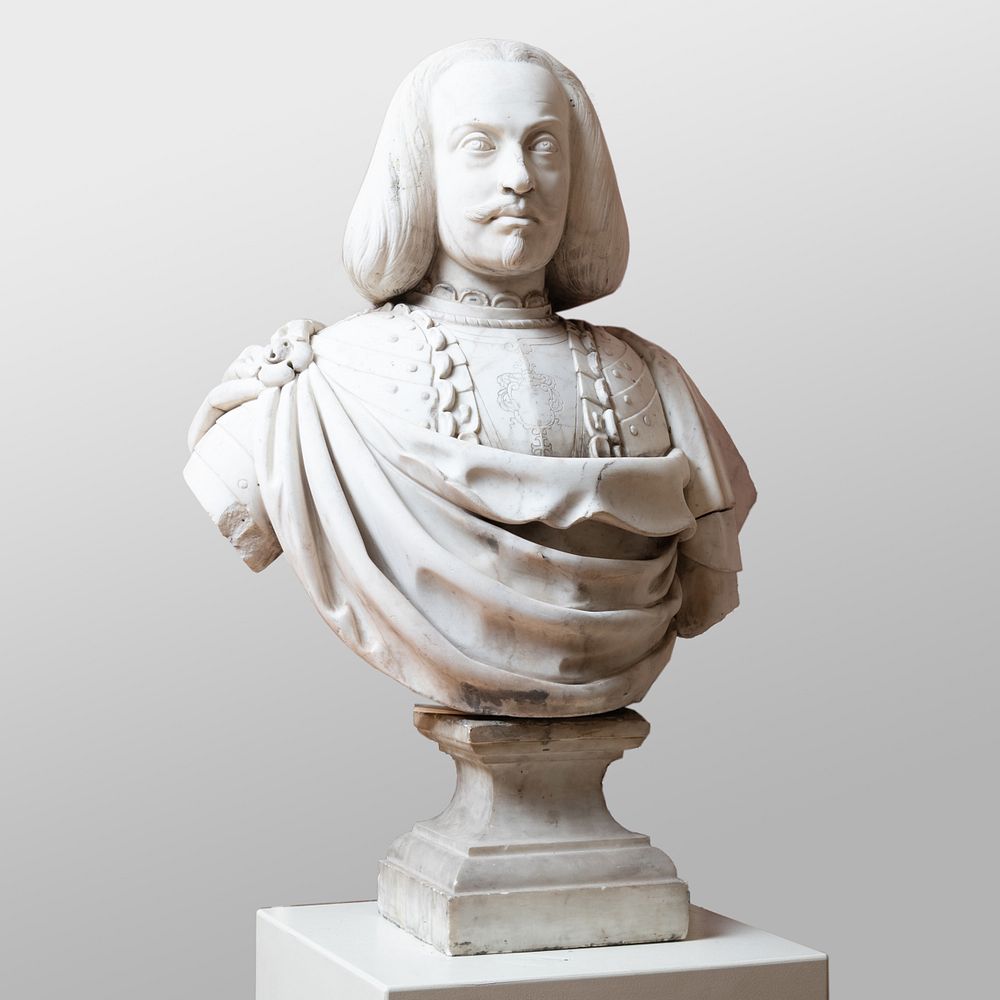 Appraisal: Marble Bust of a Knight of Malta on a Stepped