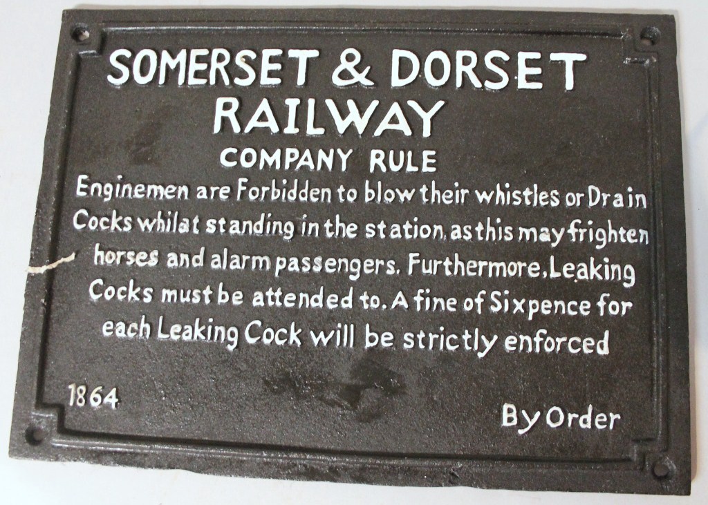 Appraisal: A modern Somerset and Dorset railway sign cm x cm