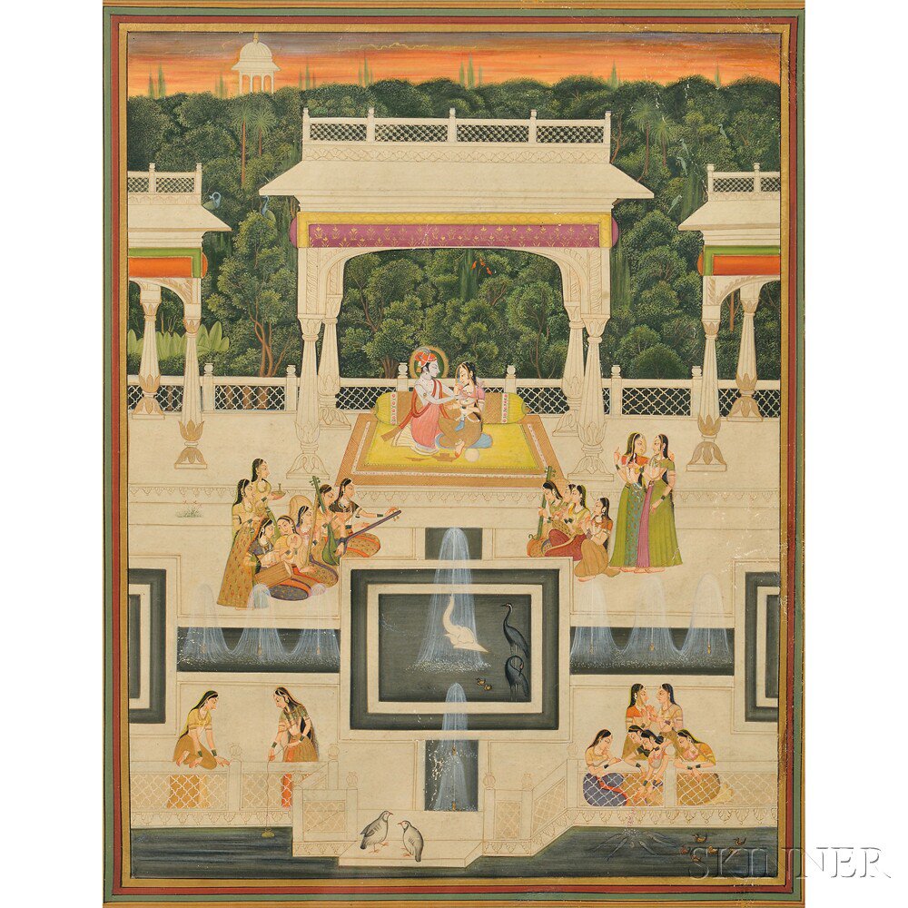 Appraisal: Miniature Painting of a Court Scene India th th century