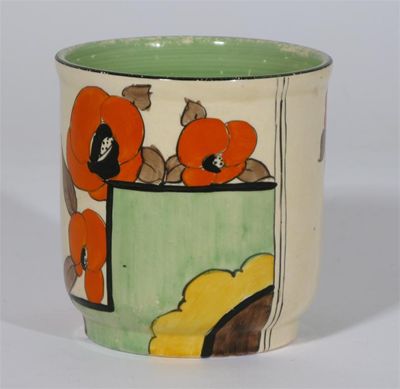 Appraisal: Newport' a Clarice Cliff Bizarre Heath fern pot painted in