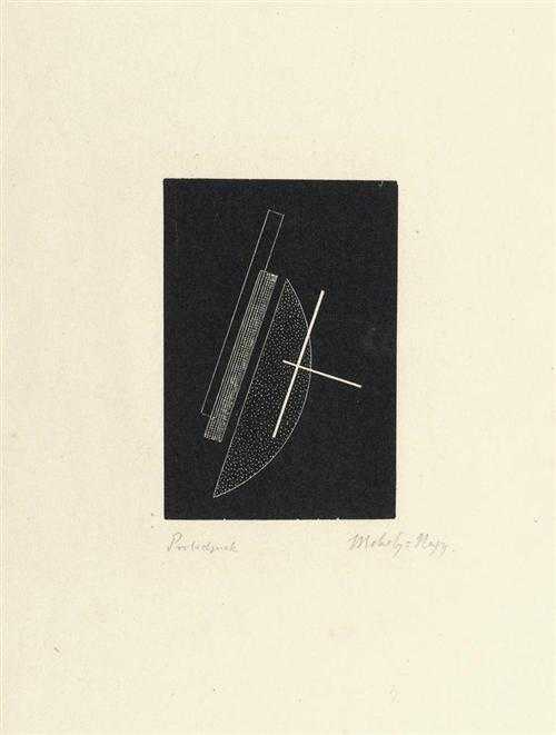 Appraisal: MOHOLY-NAGY LASZLO Compostion Wood cut inscribed lower left Probedruck Signed