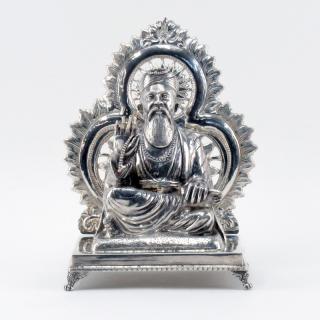 Appraisal: Vintage Chinese Silver Buddha Figure Vintage Chinese Silver Buddha Figure