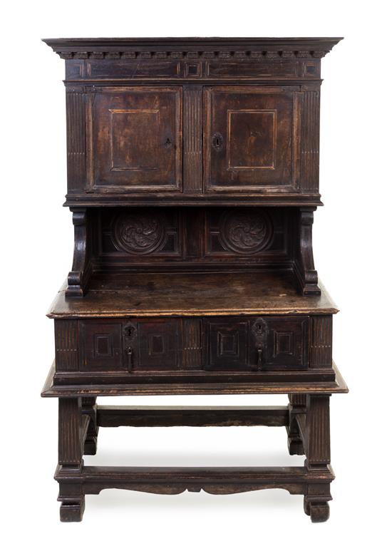 Appraisal: Sale Lot An Italian Baroque Walnut Server th century in