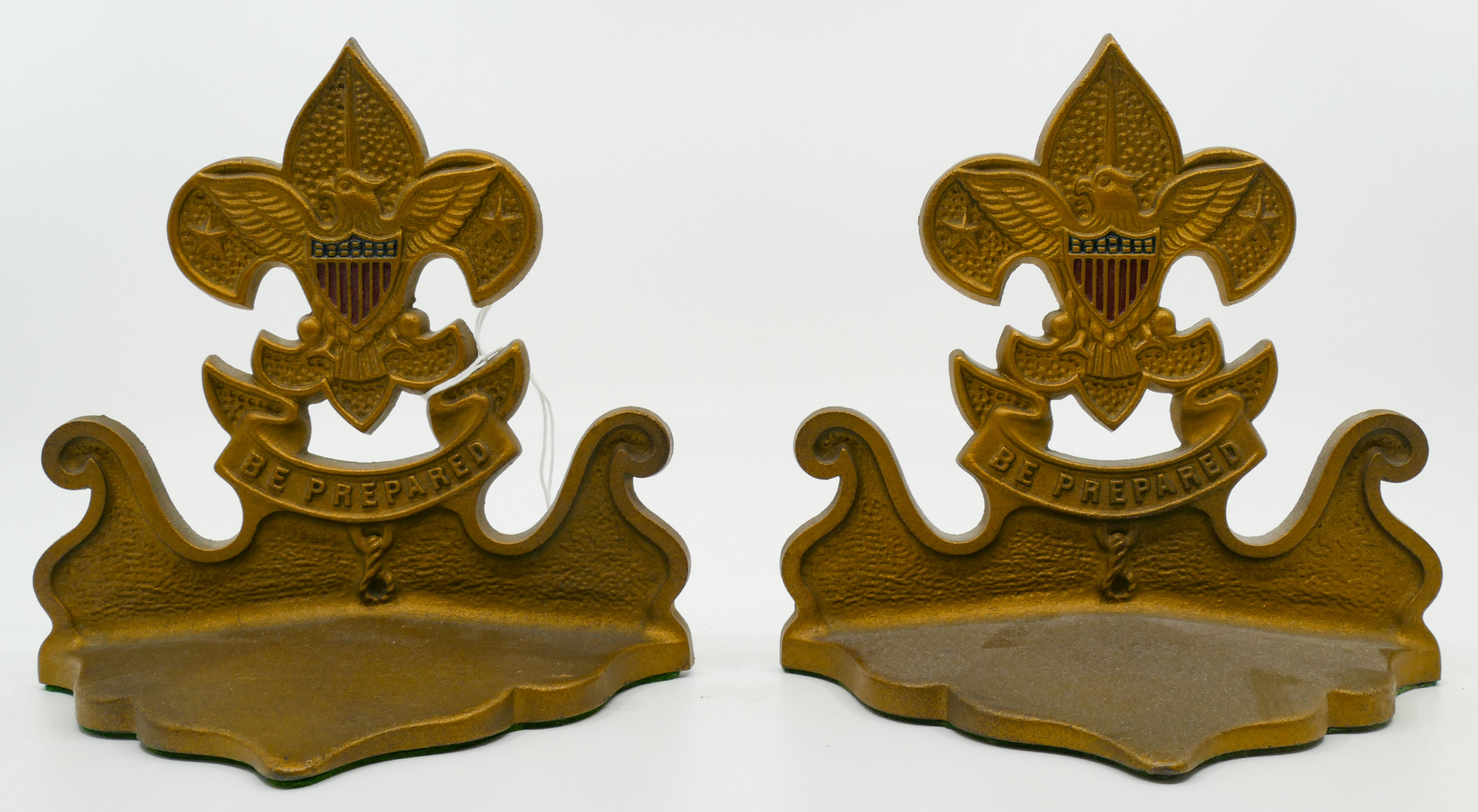 Appraisal: Pair Vintage Boy Scout Cast Iron Bookends ''