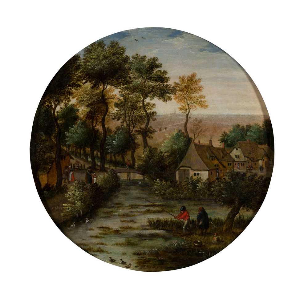 Appraisal: STUDIO OF PIETER BRUEGHEL THE YOUNGER FISHING IN THE MARSHES