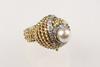 Appraisal: LADY'S RING - K yellow gold textured rope dome ring