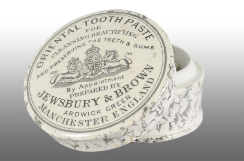 Appraisal: Circular Oriental Tooth Paste Pot Lid Description Made in England