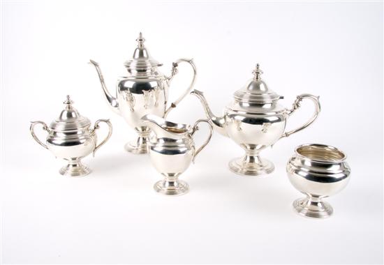 Appraisal: An American Sterling Silver Five Piece Tea and Coffee Service