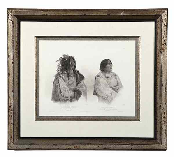 Appraisal: Karl Bodmer Etching Tab A Blackfoot Chief A Piekann Chief