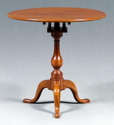 Appraisal: American Chippendale tea table mahogany with tilting top above birdcage