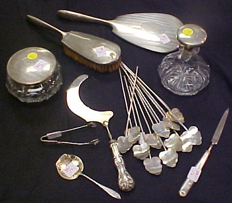 Appraisal: Sterling including twelve iced tea spoons with leaf bowls straw