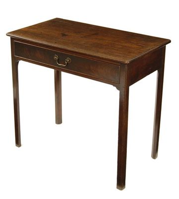 Appraisal: A George III mahogany side table the moulded edge top