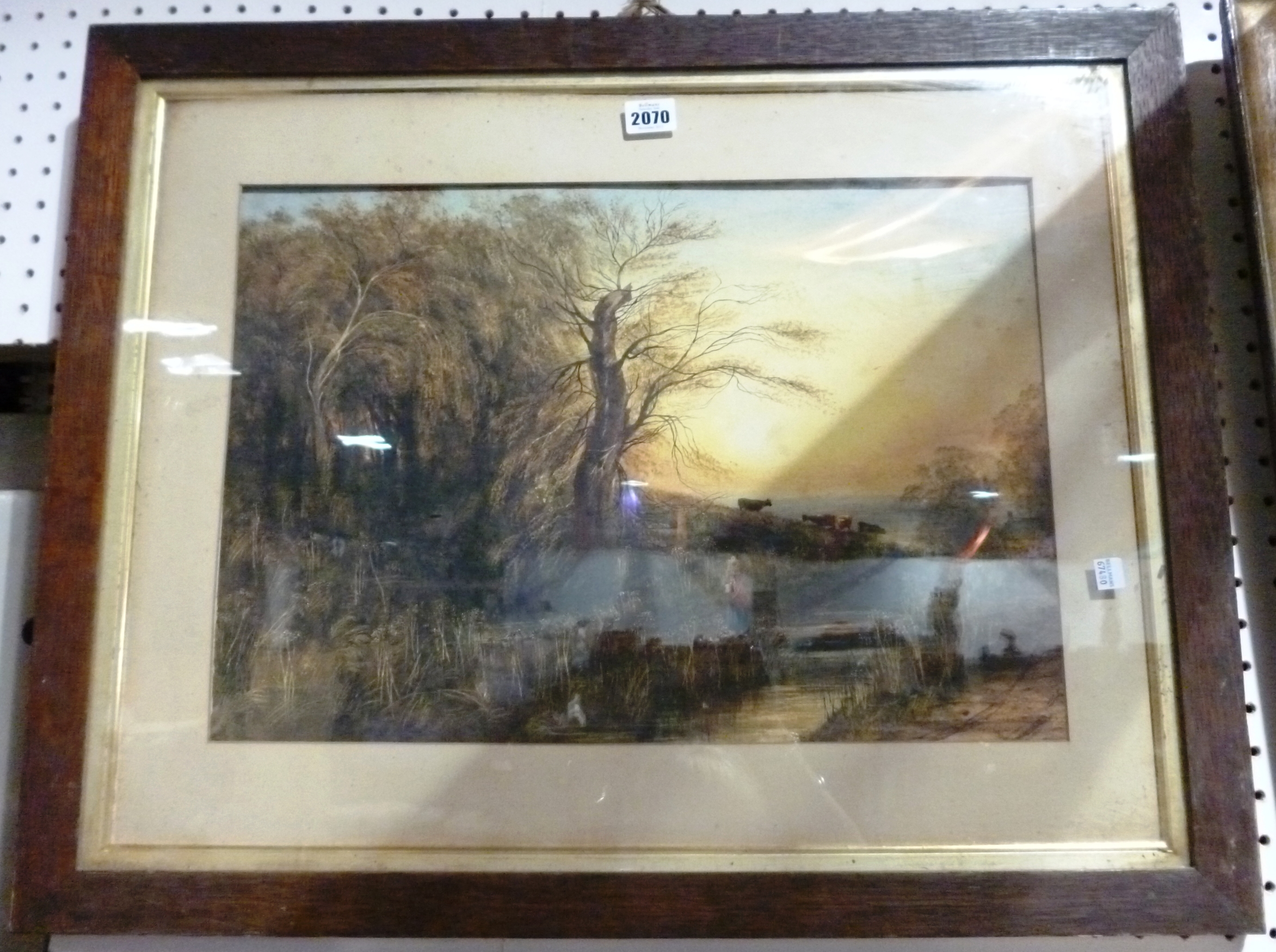 Appraisal: English School th century Sunset Landscape watercolour