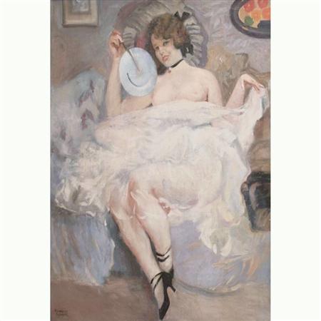 Appraisal: Tancrede Synave French b Woman with Fan Estimate -