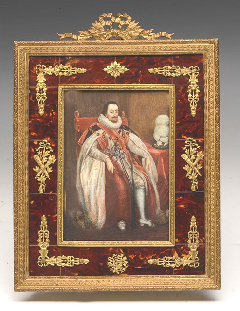 Appraisal: A LATE TH CENTURY FULL LENGTH MINIATURE PORTRAIT of a