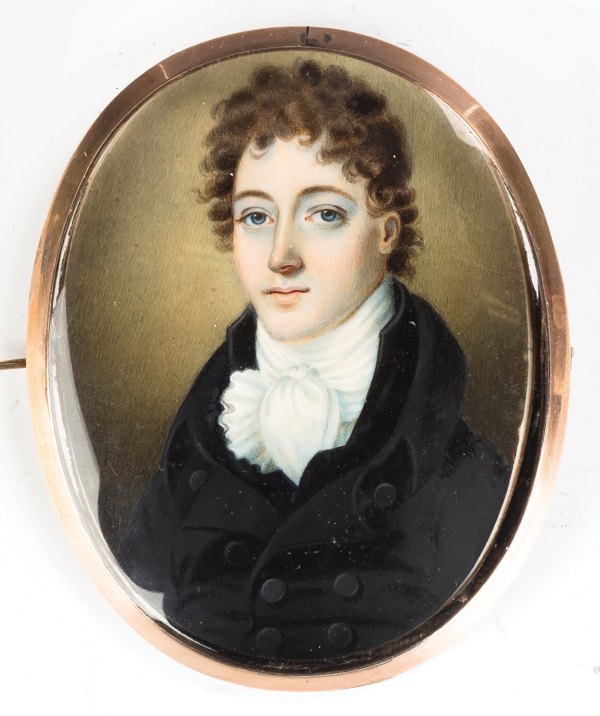 Appraisal: Miniature Painted Portrait of a Gentleman Early th century