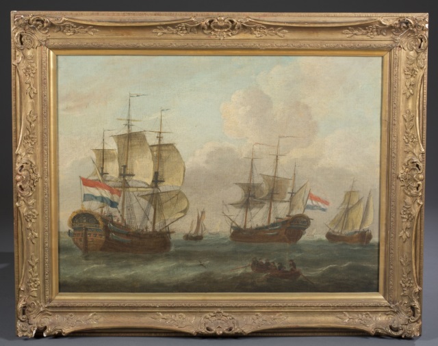 Appraisal: th c Continental School Seascape Oil on canvas Two dominant