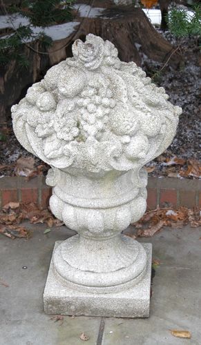 Appraisal: Decorative Fruit Basket Garden Sculpture Unknown Unknown x x inches