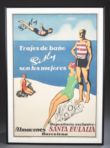 Appraisal: Siky Swimwear Advertising Poster Offset lithograph print by I G