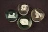 Appraisal: MARBLES - Lot of four sulfide marbles - DIA with