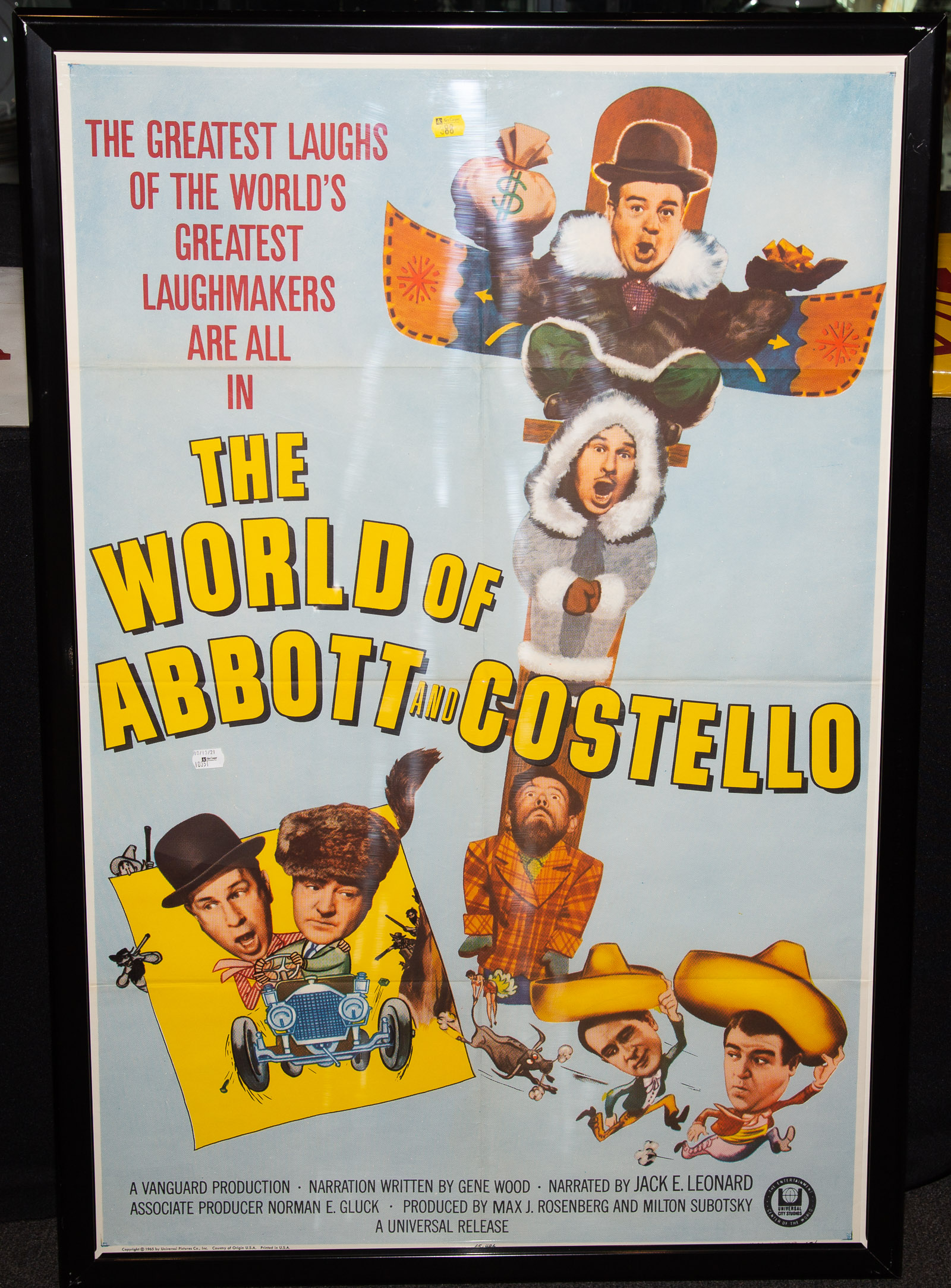 Appraisal: THE WORLD OF ABBOT COSTELLO MOVIE POSTER compilation film in