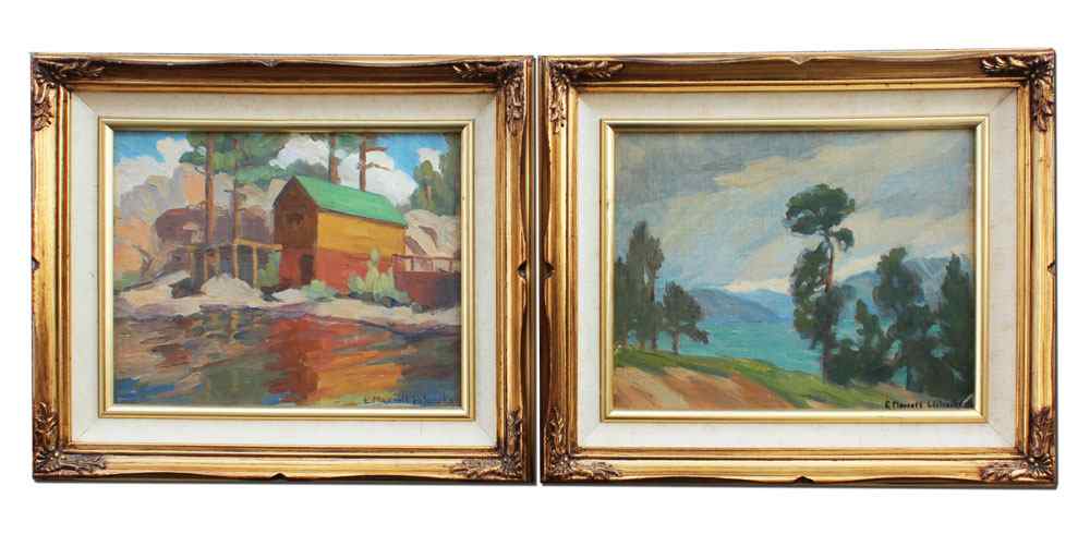 Appraisal: WILCOCKS Edna Marrett American - piece lot to include ''Lakeside