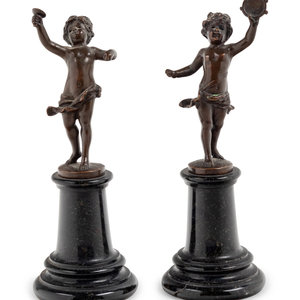 Appraisal: A Pair of Grand Tour Bronze Bacchic Figures th Century