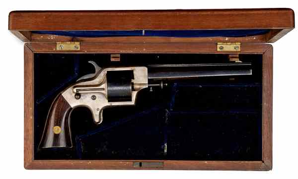 Appraisal: Cased Merwin Bray Revolver cal '' octagonal barrel S N