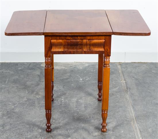 Appraisal: Sale Lot An American Empire Mahogany Work Table th century