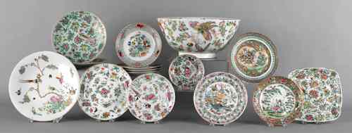 Appraisal: Collection of Chinese export porcelain famille rose to include a