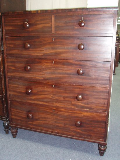 Appraisal: A Victorian mahogany chest fitted two short and four long