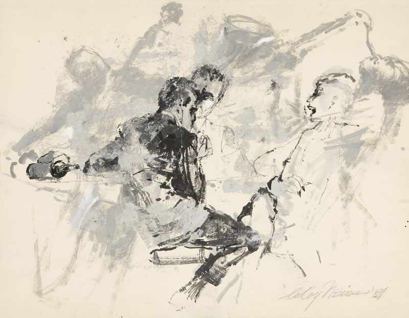 Appraisal: LeRoy Neiman - New York NY Men Seated in Conversation