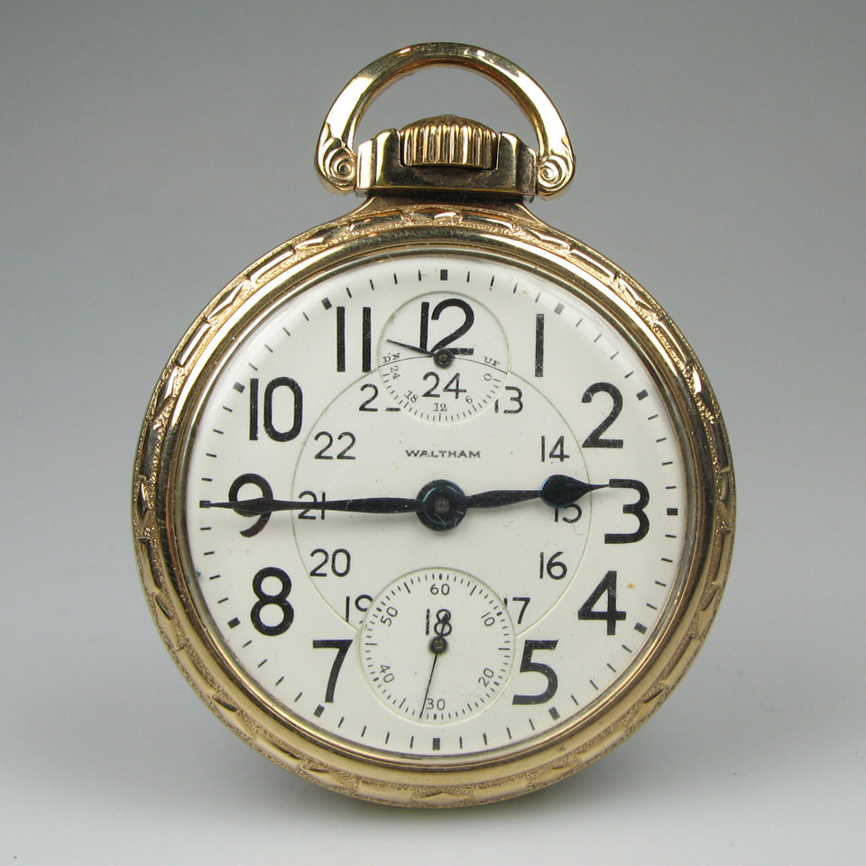 Appraisal: Waltham Vanguard Openface Pocket Watch With Wind Indicator circa size