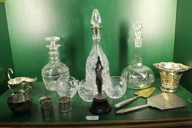 Appraisal: A QUANTITY OF MISCELLANEOUS including a silver cast figure of