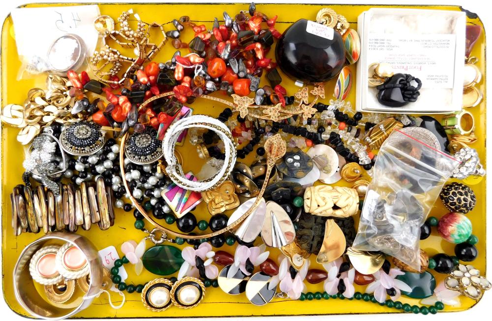 Appraisal: COSTUME JEWELRY Thirty-five plus pieces including various makers metals and