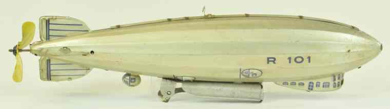 Appraisal: TIPPCO ''R- '' ZEPPELIN Germany lithographed tin silver body with