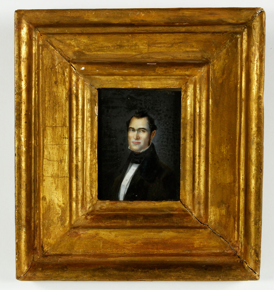 Appraisal: - Portrait Miniature on Ivory Miniature on ivory portrait of