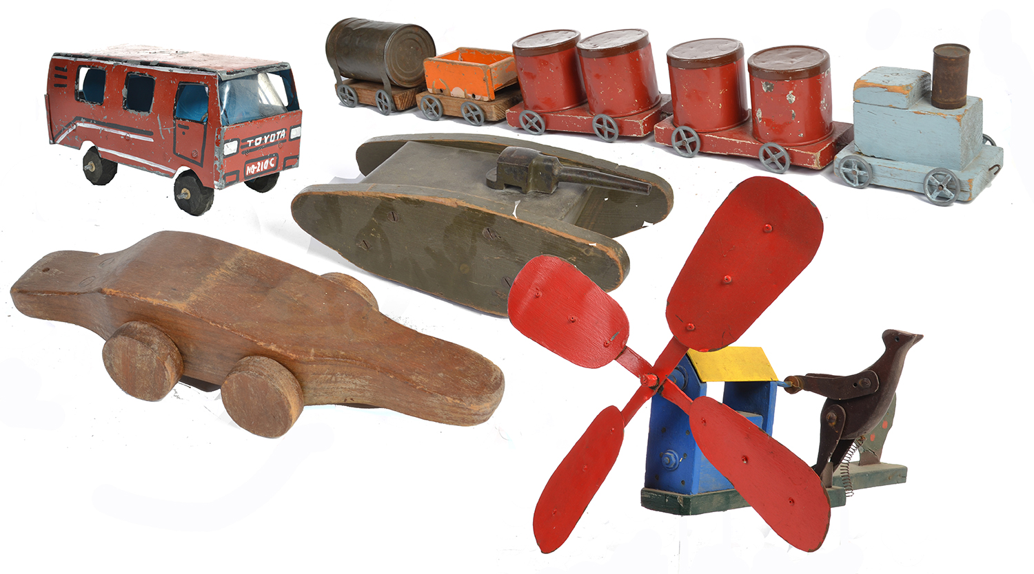 Appraisal: A COLLECTION OF HANDMADE WOODEN TOYS