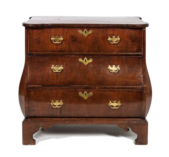 Appraisal: Sale Lot A Dutch Walnut Commode having stylized rectangular top