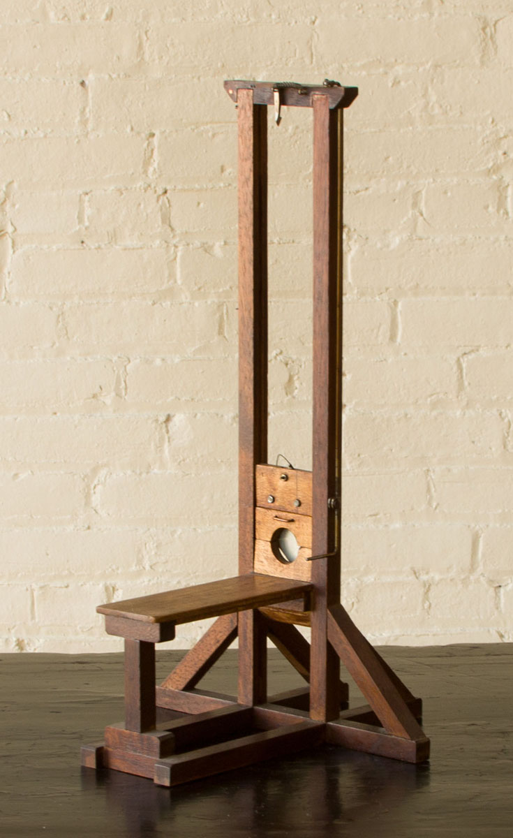 Appraisal: MODEL OF A JEAN-JACQUES DE LA VERRI RE GUILLOTINE x