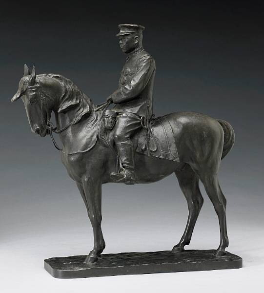 Appraisal: A bronze study of a famous general Taisho Period Dated