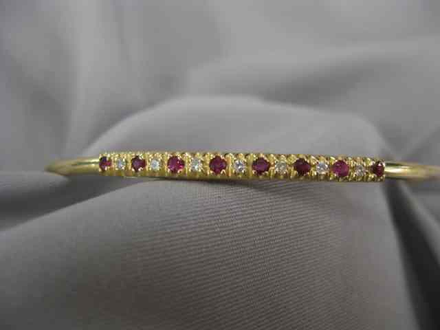 Appraisal: Ruby Diamond Bracelet rubies diamonds totaling carat in k yellow