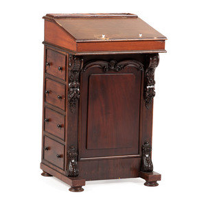 Appraisal: A Victorian Carved Mahogany Davenport Desk Circa Height x width