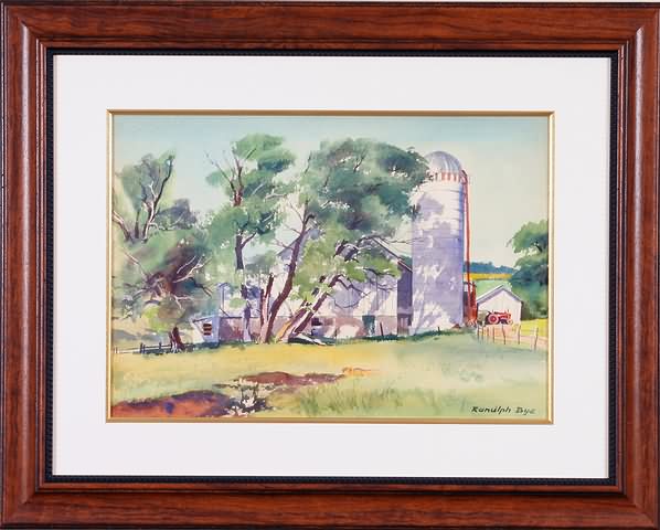 Appraisal: White Silo watercolor x SLR Artist American - Ship plus