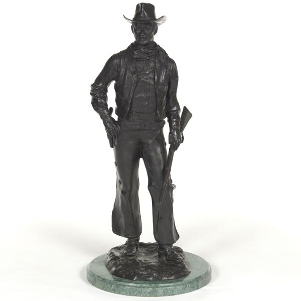 Appraisal: ATTRIBUTED TO JESSE CORSAUT AMERICAN B x John Wayne Bronze