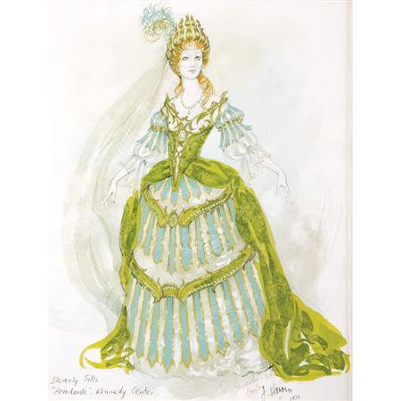 Appraisal: Jose Varona Argentinian b Costume Design for Beverly Sills as