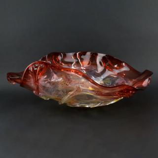 Appraisal: Chris Hawthorne American b Large Blown Glass Bowl Signed Hawthorne