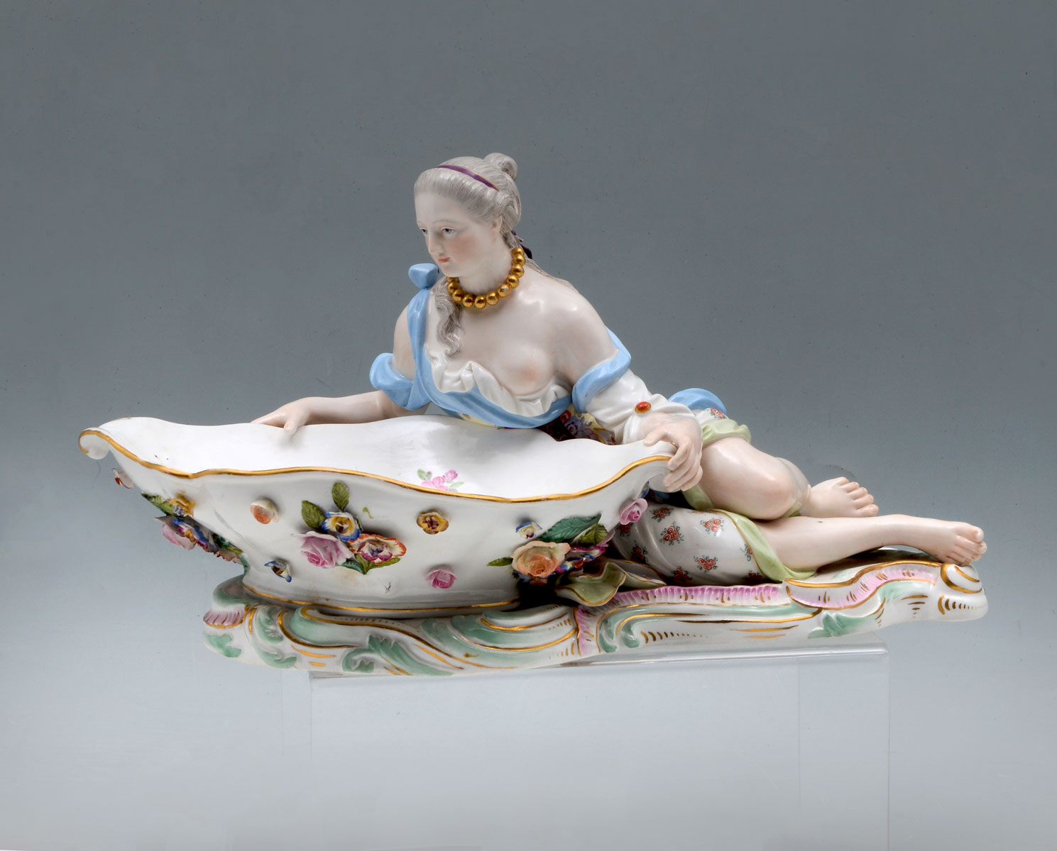 Appraisal: SEMI-NUDE MEISSEN SWEETMEAT BOWL Semi-nude th Century Meissen Sweetmeat bowl