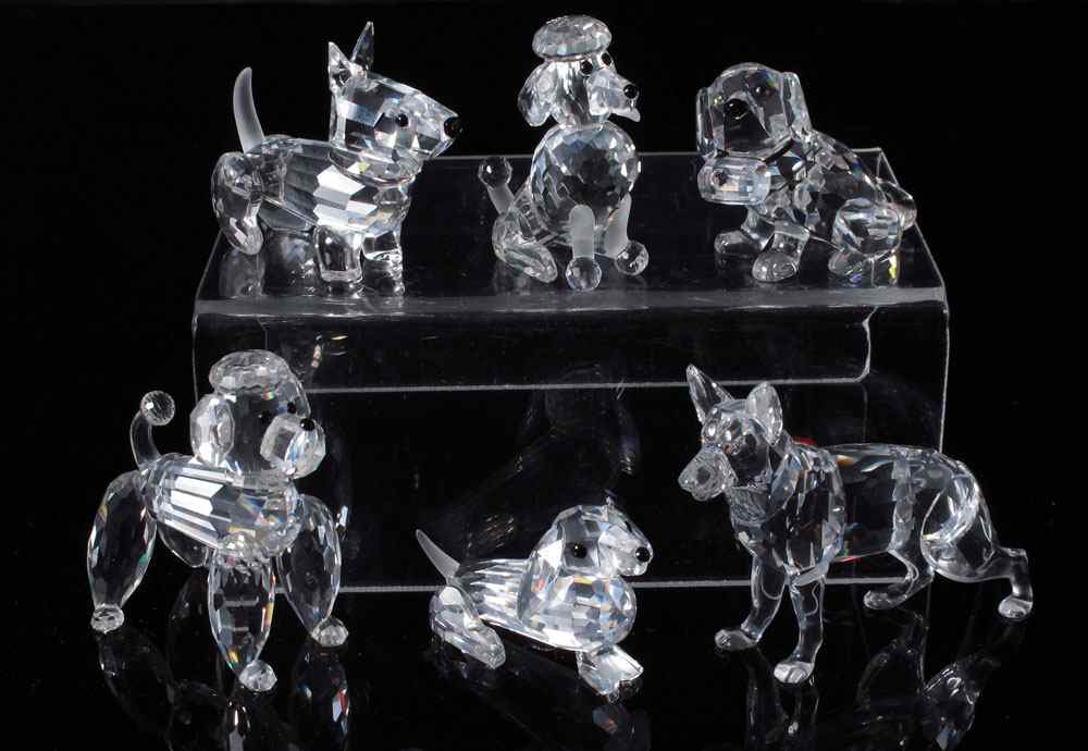 Appraisal: SWAROVSKI CRYSTAL PETS' CORNER FIGURINES SITTING POODLE Adi Stocker -