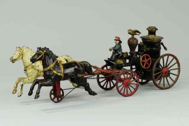 Appraisal: 'PHOENIX'' FIRE PUMPER Ives cast iron painted in black with